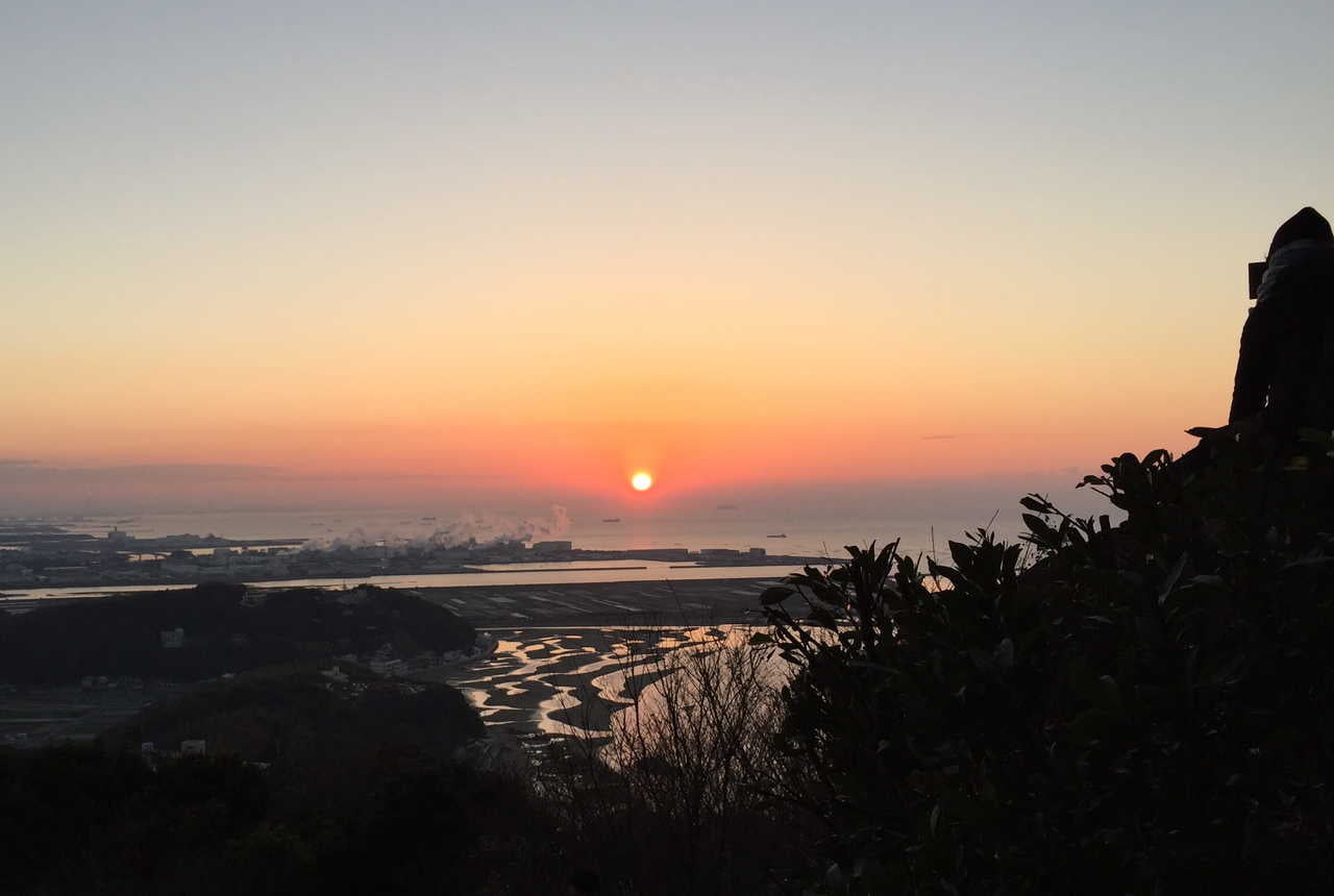 御津自然観察公園　初日の出参観