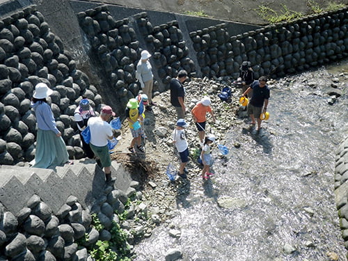 県立国見の森公園プログラム　小川の生き物を探そう ※プログラムの中止・内容変更の可能性あり