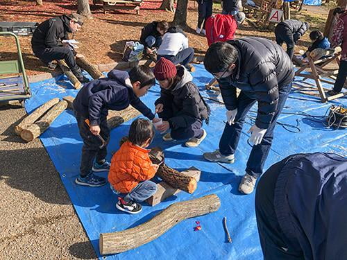 県立国見の森公園プログラム 森の原木シイタケづくり