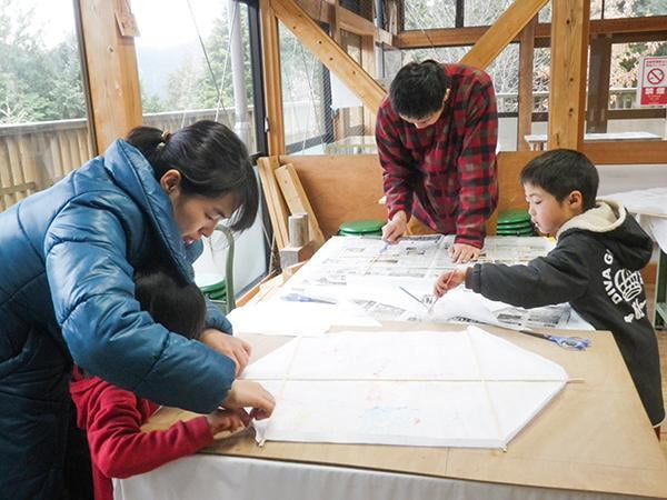 県立国見の森公園プログラム 和だこ作り&凧あげ大会