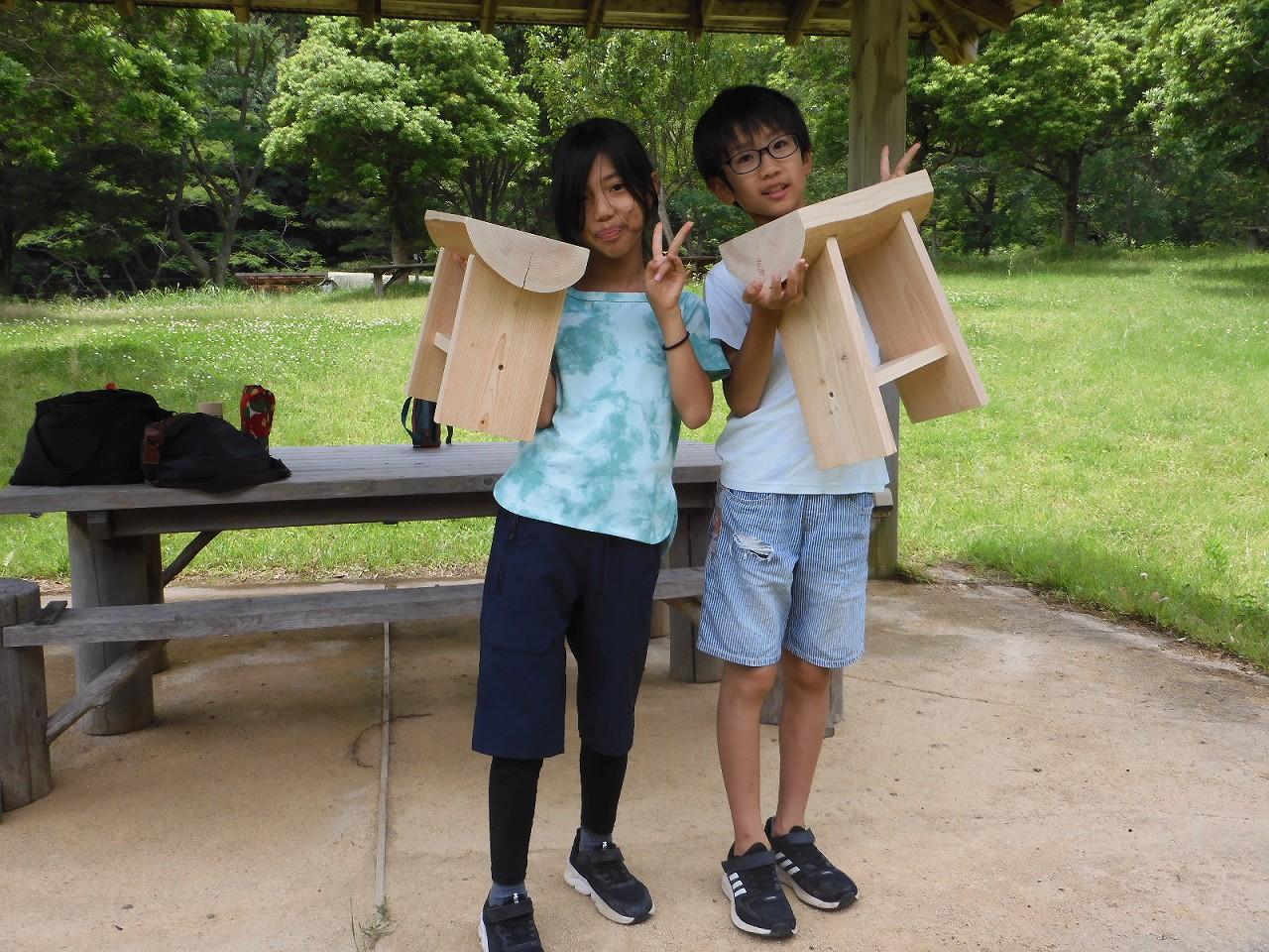 丸太のイス