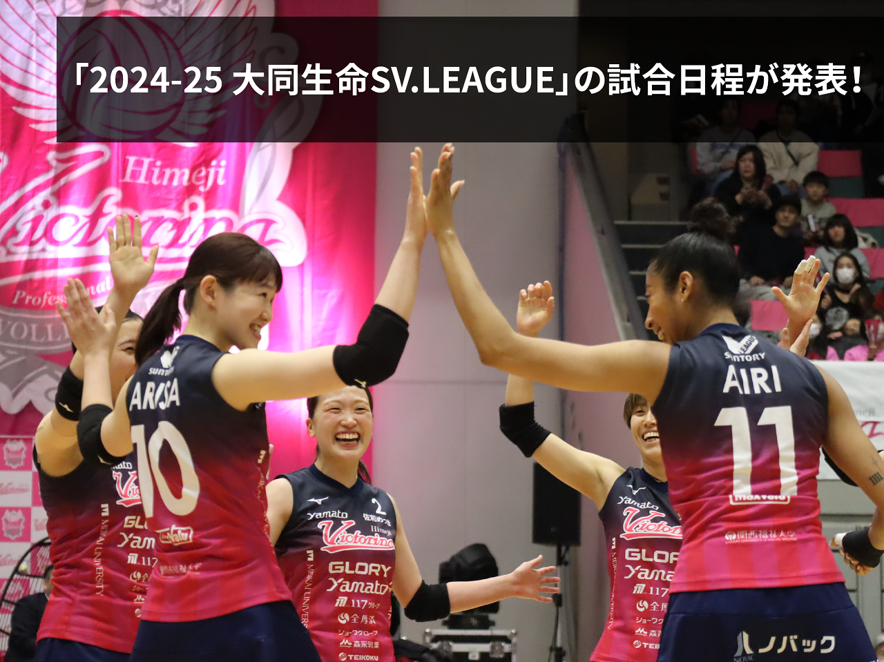 【ヴィクトリーナ姫路】世界最高峰!2024-25 大同生命SV.LEAGUE試合日程が発表!ホームゲームはいつ開催?