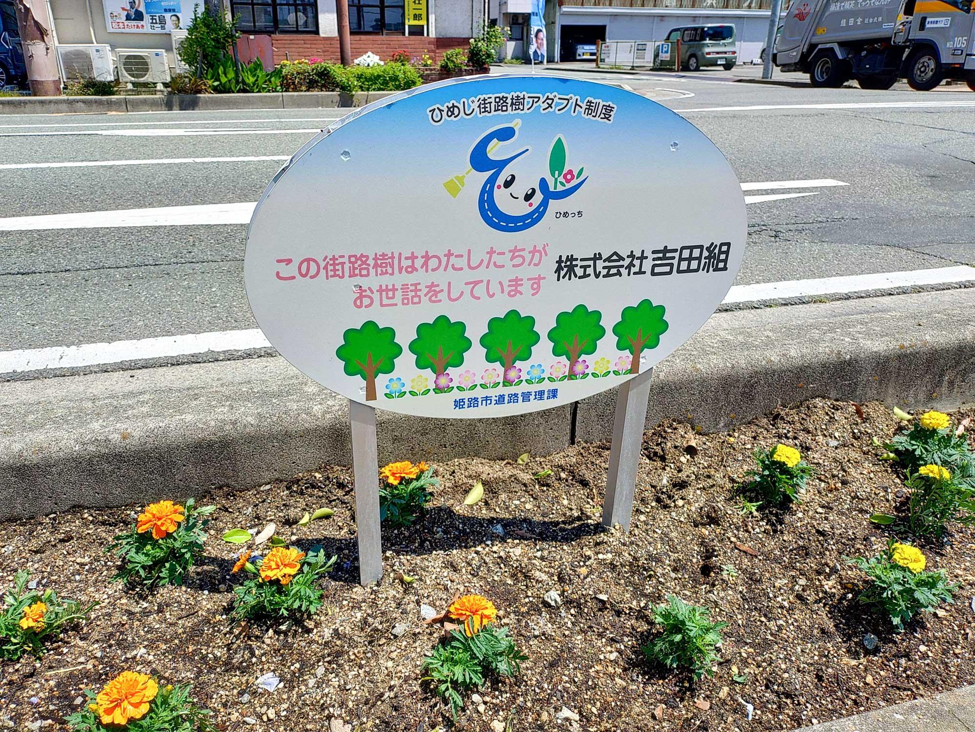 【姫路】YOSHIDA GCが夏の花を植栽！「ひめじ街路樹アダプト制度」で街を華やかに