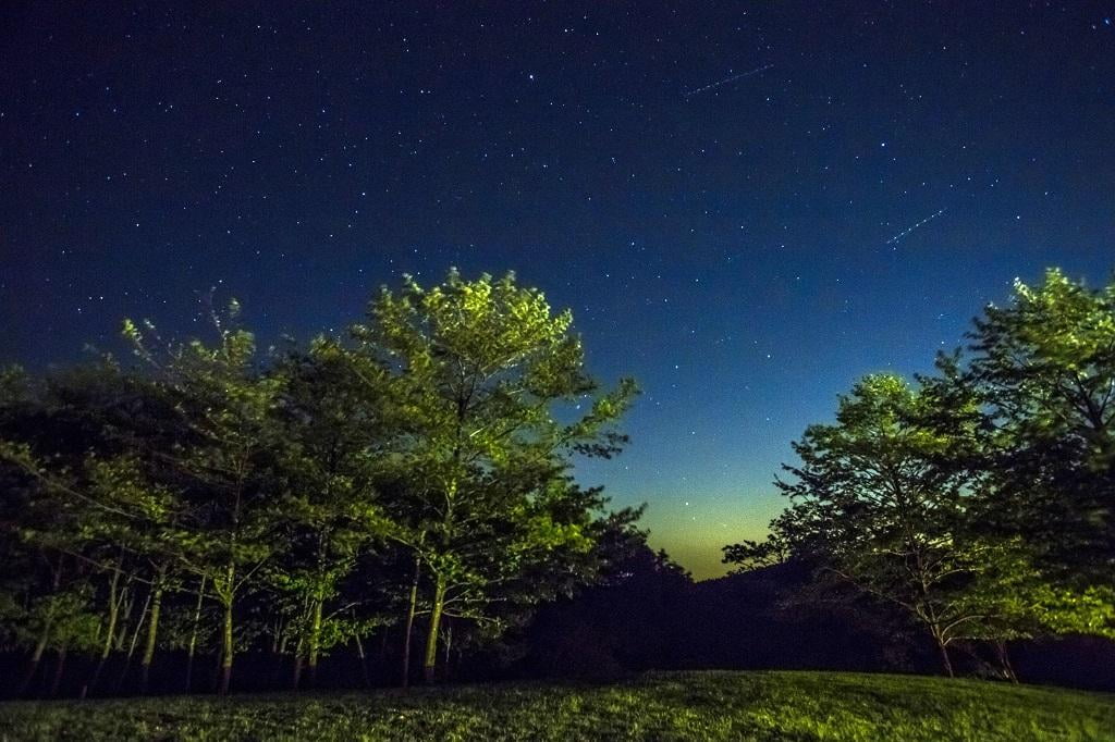 神河町にある峰山高原の星空の写真