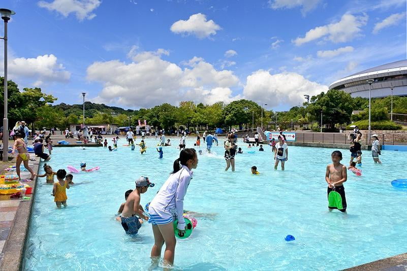神戸総合運動公園のちゃぷちゃぷ池の写真