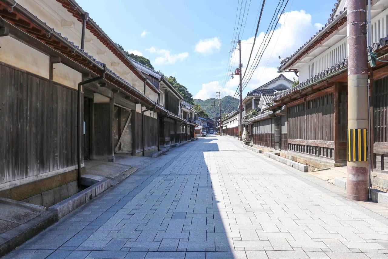 赤穂市坂越のメインストリート大道の写真