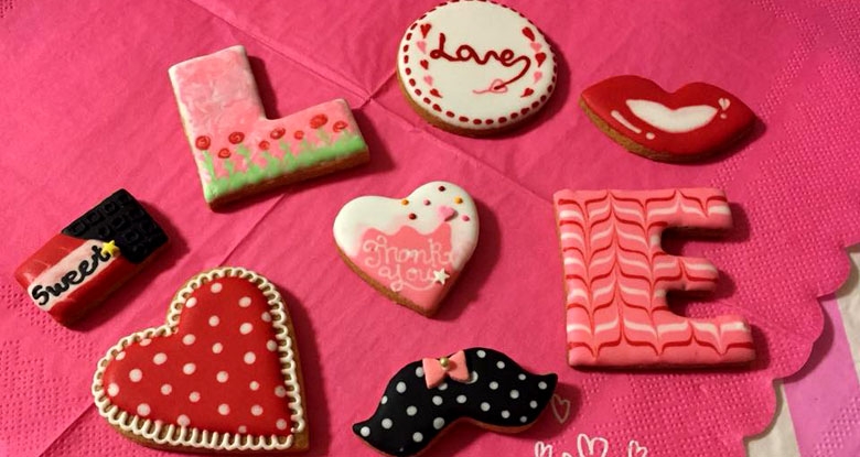 1月28日（日）アイシングクッキー「ポップ柄のバレンタインクッキー」